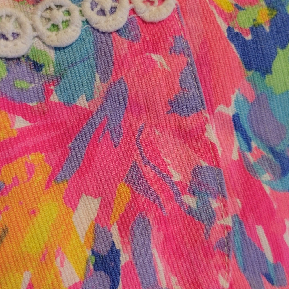 Lilly Pulitzer Little Lily Classic Shift Dress Sz 7 Girls Colorful, Vacation - Picture 6 of 6